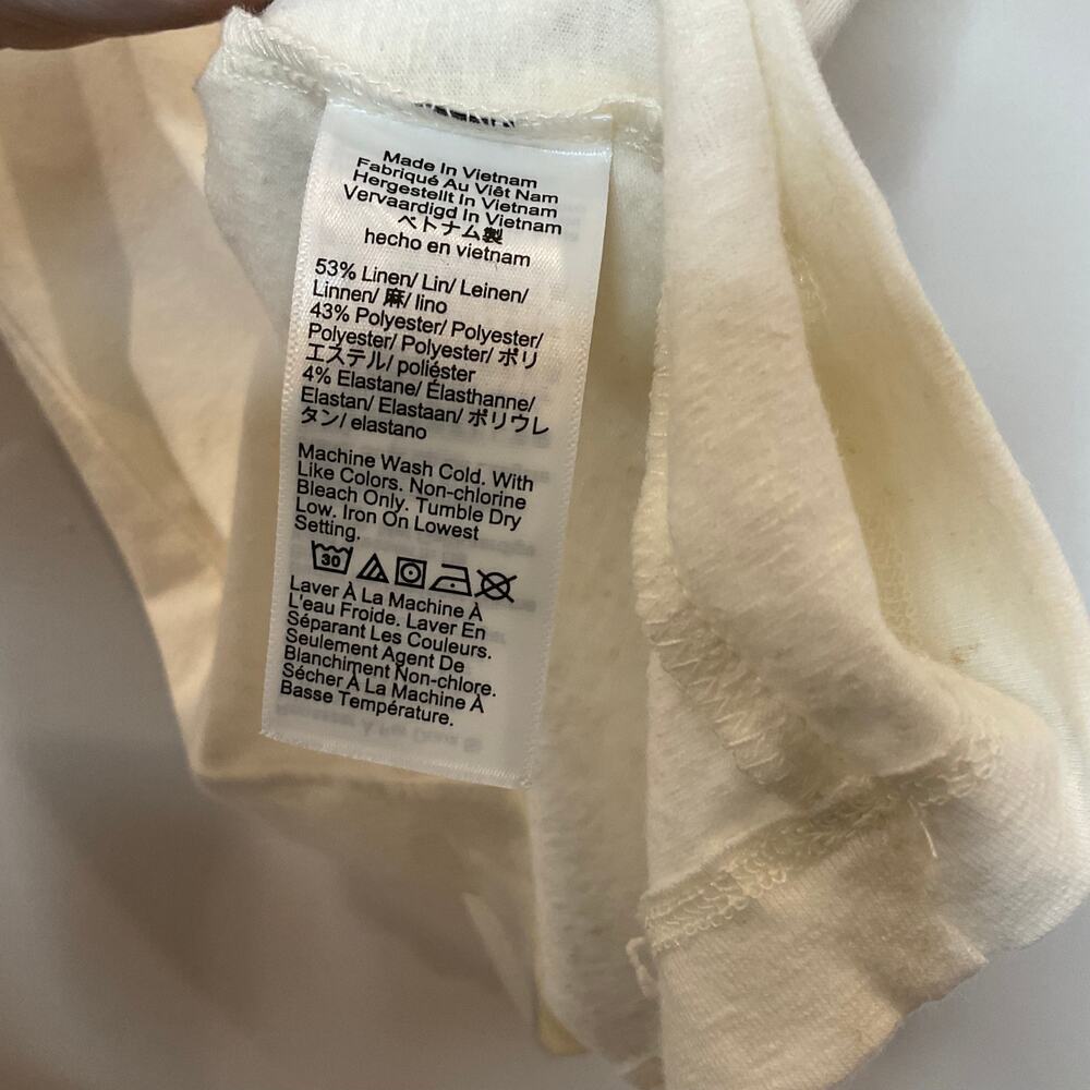 J. Crew Henley tank top in stretch linen blend NWT - Picture 5 of 7